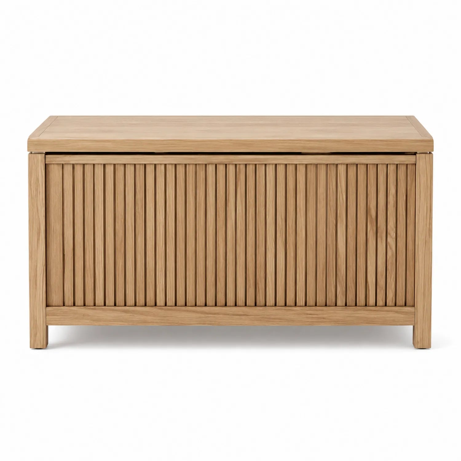 Baúl de almacenamiento de madera de roble 80x40x45 cm