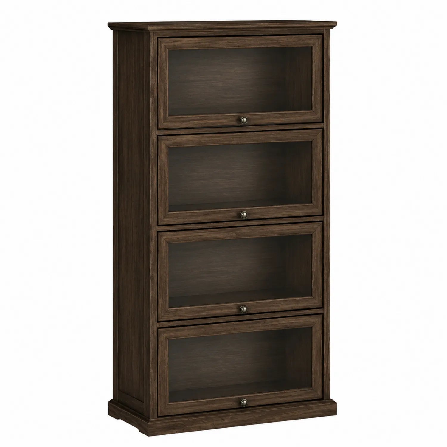 Estantería de Madera con Puertas de Vidrio Marrón 180x80x30 cm