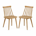 Set de 2 sillas de comedor de madera de roble