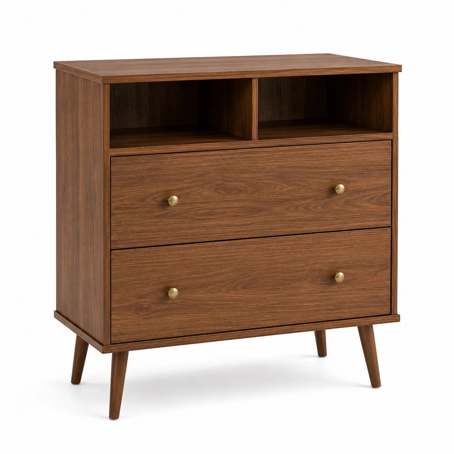 Cómoda de madera con cajones y estantes 80x40x85 cm