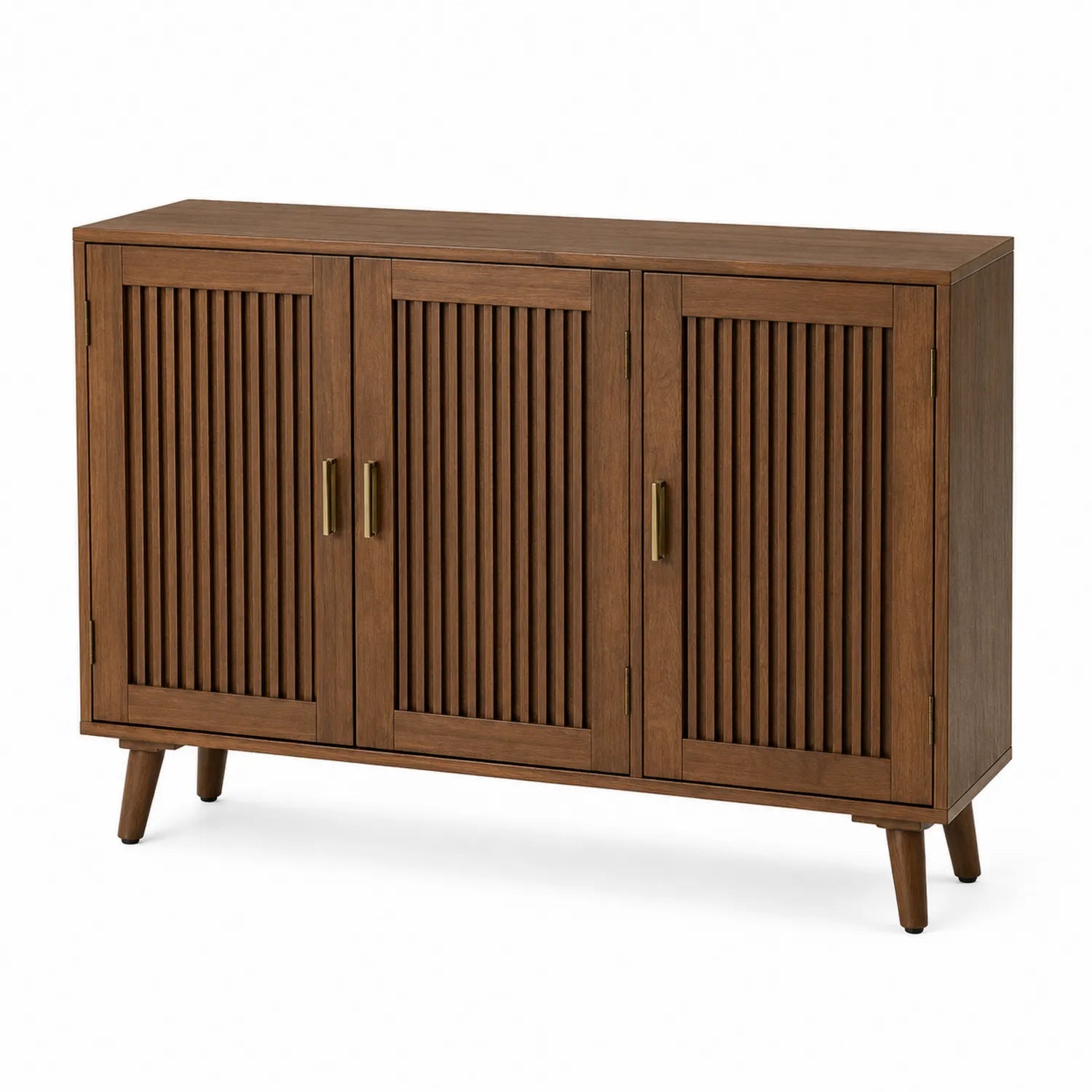 Aparador de Madera con Puertas de Listones 120x40x80 cm