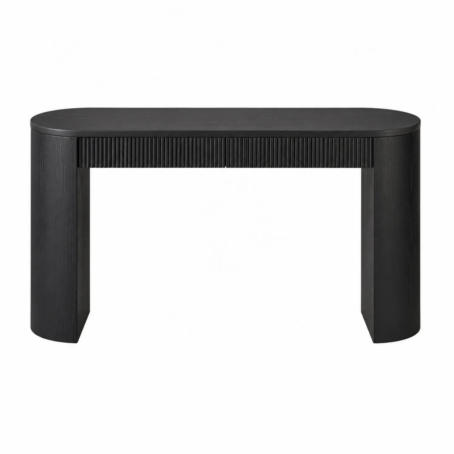 Mesa consola de madera maciza negra 120x40x75 cm