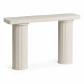 Mesa consola de resina beige 120x35x80 cm