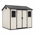 Caseta de almacenamiento exterior de plástico 378x218 cm Beige/Negro