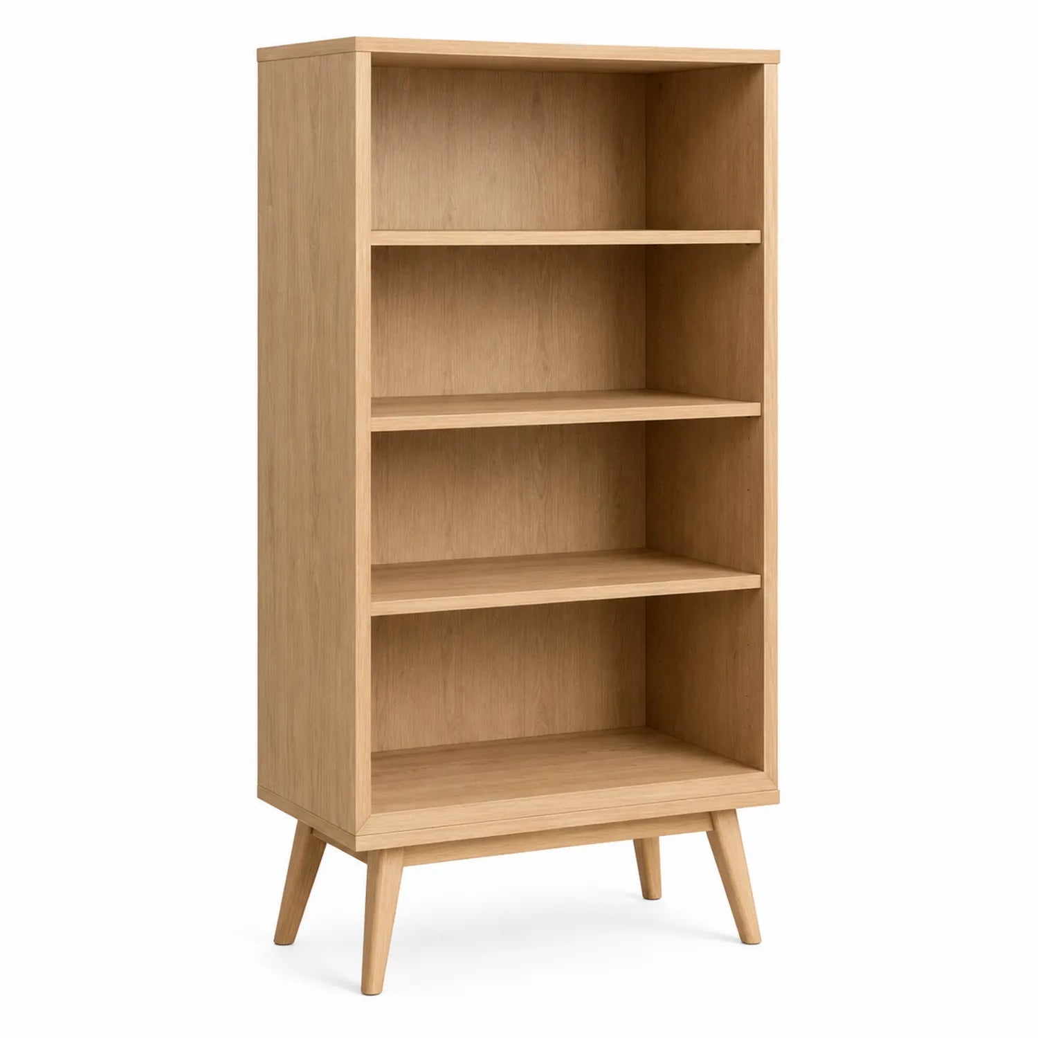 Estantería de Madera Roble 4 Niveles 140x80x30 cm