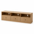 Mueble de TV de Madera con Tres Cajones y Estantes Abiertos 180x40x50cm