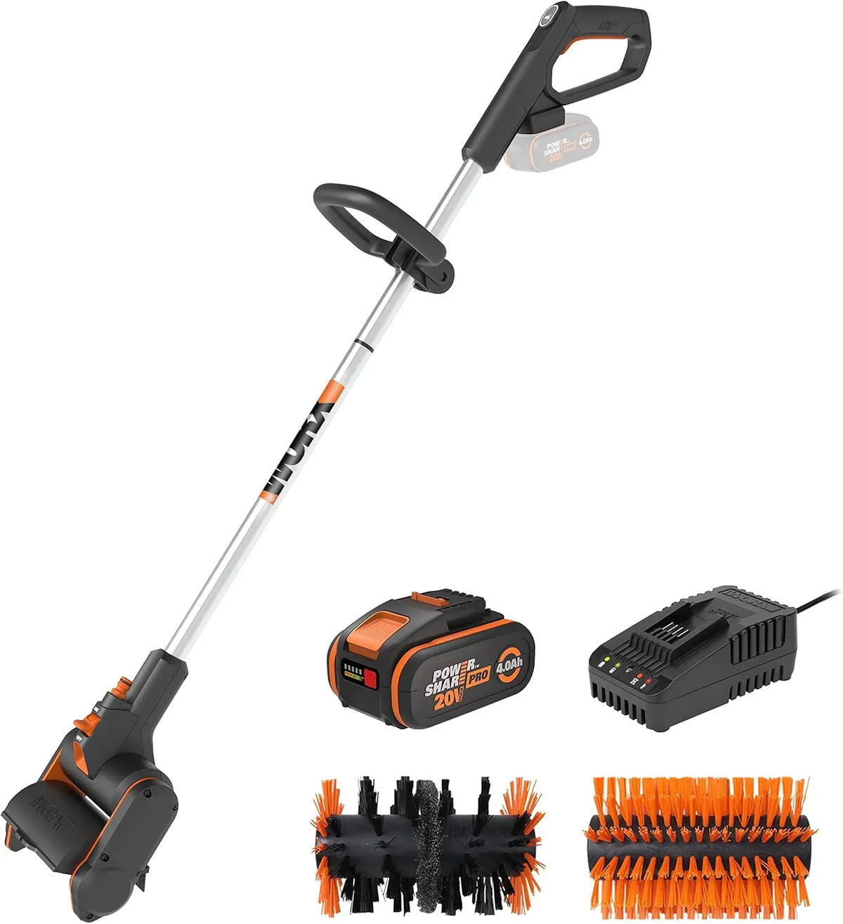 WG441E 4Ah Akku-Multi-Bürste, Schnellladegerät, 20 V, kabellos, WORX