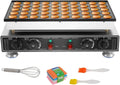 Küchenmaschine, 50 L, 50 bis 300 °C, 220 V, Timer, Restaurant, Antihaftbeschichtung, 50 Löcher Mini-Pfannkuchenmaker, 45 mm Durchmesser