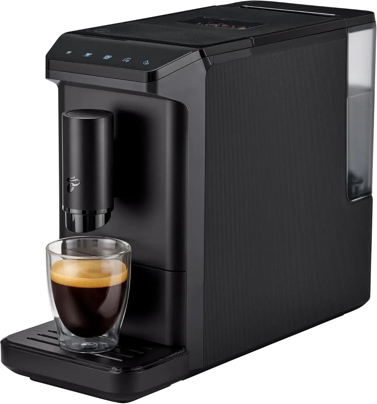 Kaffeevollautomat, 16cm, Camping, Schwarz, nur 16cm breit