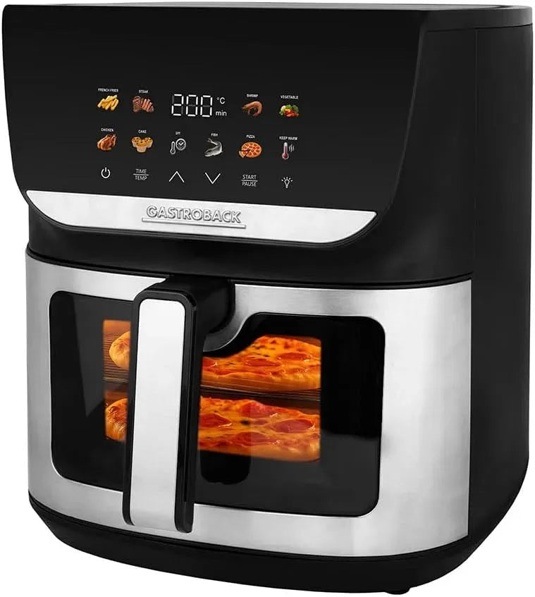 Backofen XXL 8L, 8 L, 2000 W, 80 bis 200 °C, Touch-Bedienung, kompakt, fettarm mit bis zu 95% weniger Öl, Touchscreen Farbdisplay