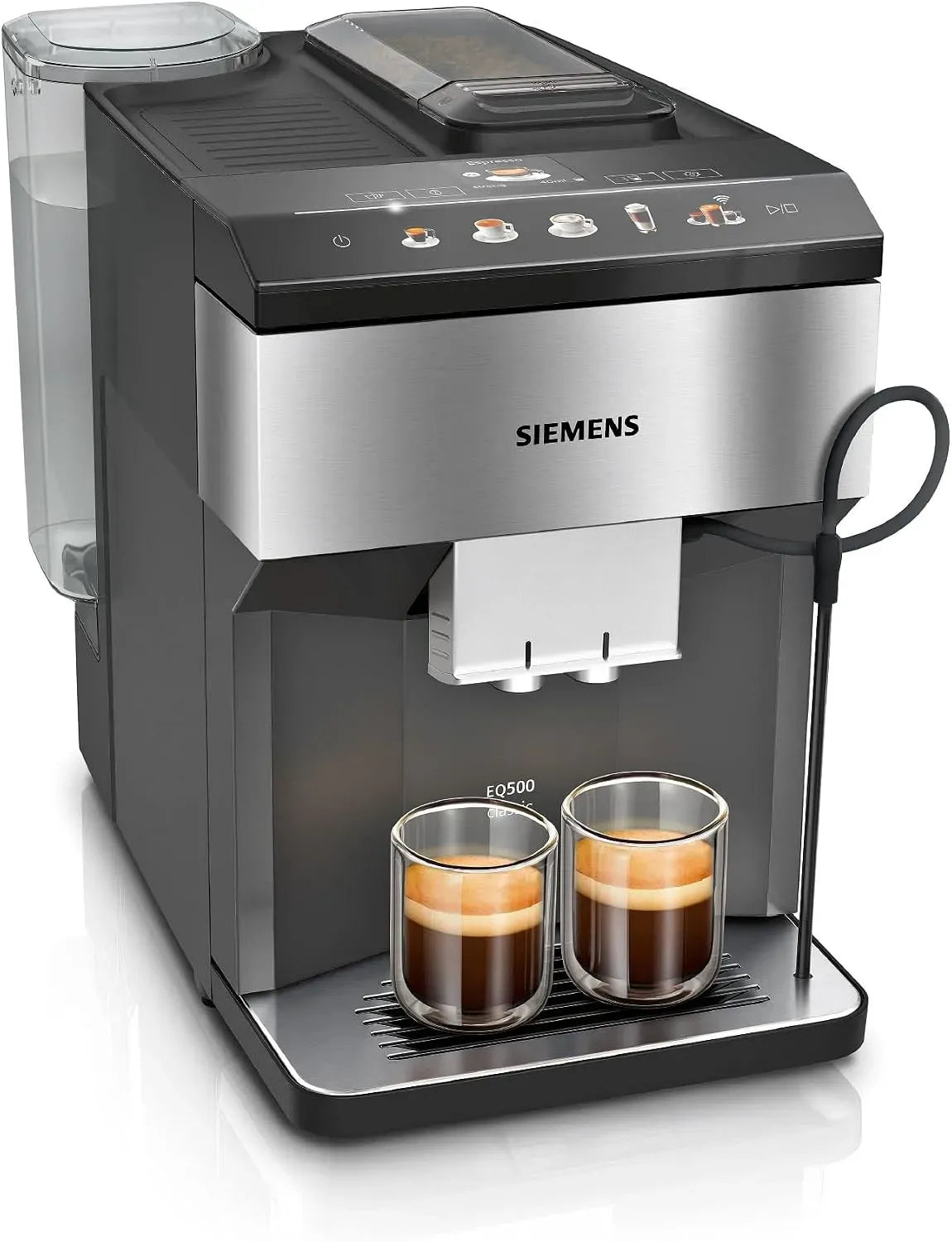Siemens EQ500 TP516RX3 Kaffeemaschine, Touch-Bedienung, Home Connect, Edelstahl, Schwarz, oneTouch DoubleCup