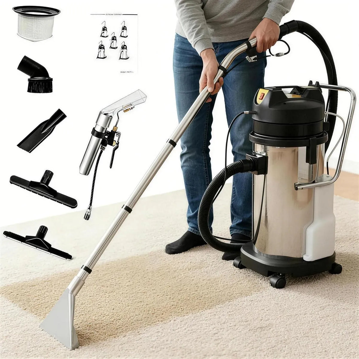 l/30 l/40 Teppichreinigungsmaschine, Teppich- und Polsterreiniger, 40 L, 20 l, Gewerbliche