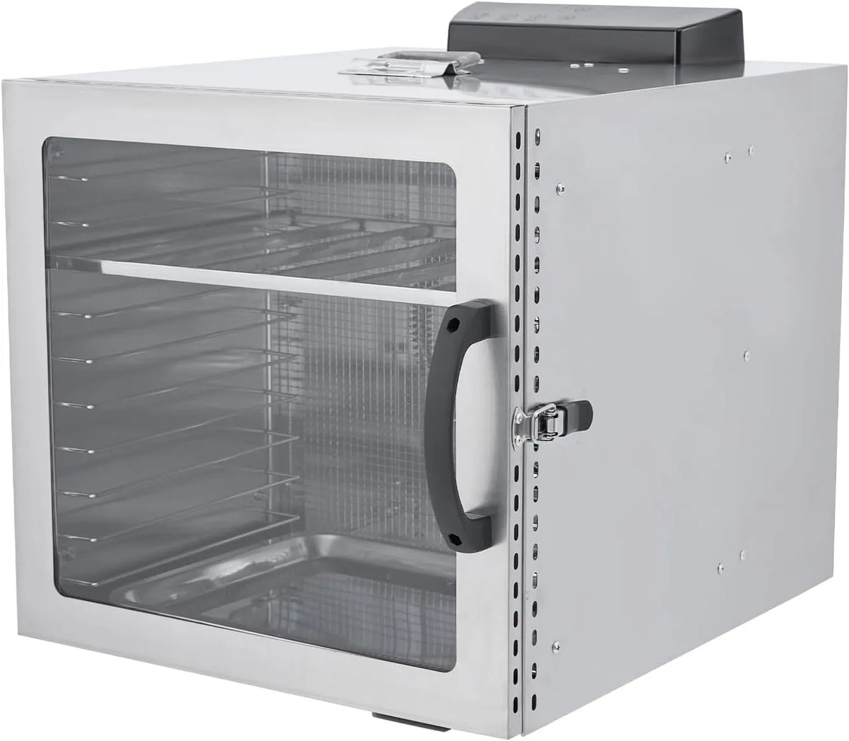 Edelstahl, Lebensmittel-Dehydrator, 1000W, 86-194°F, 0-24 Stunden, LED-Smart-Panel, Temperatur Einstellbar, Einstellbare Zeit