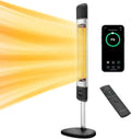 Infrarot-Terrassenheizstrahler, Terrassenheizung, 2500 W, IP65, App, Wärmefunktion, Schwarz
