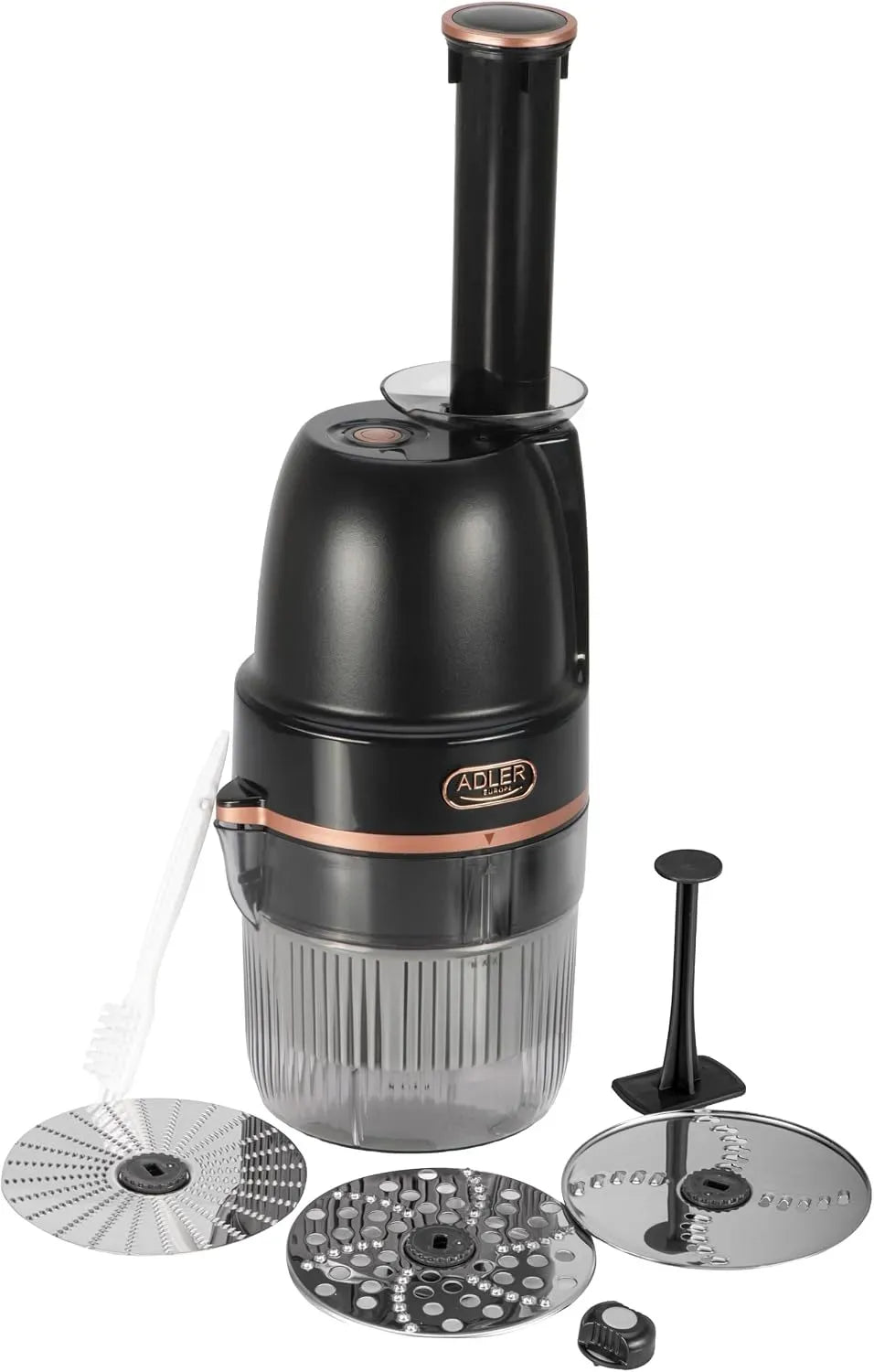 4-in-1 Kompakt Elektrische Reibe 900ml, 4 Einsätze, 200W