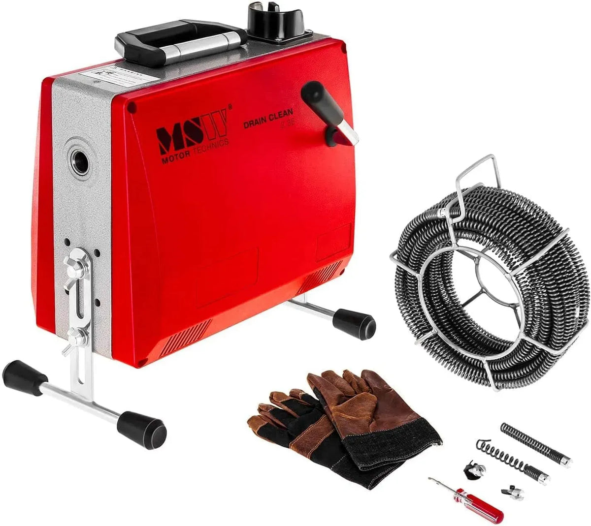 CLEAN 2 2.3E Rohrreinigungsmaschine, Rohrreinigungsgerät, Werkzeug, 390 W, 100 mm, 16 mm, für Rohre mit Ø 30 bis 100 mm Rohrreinigungsmaschine Spi