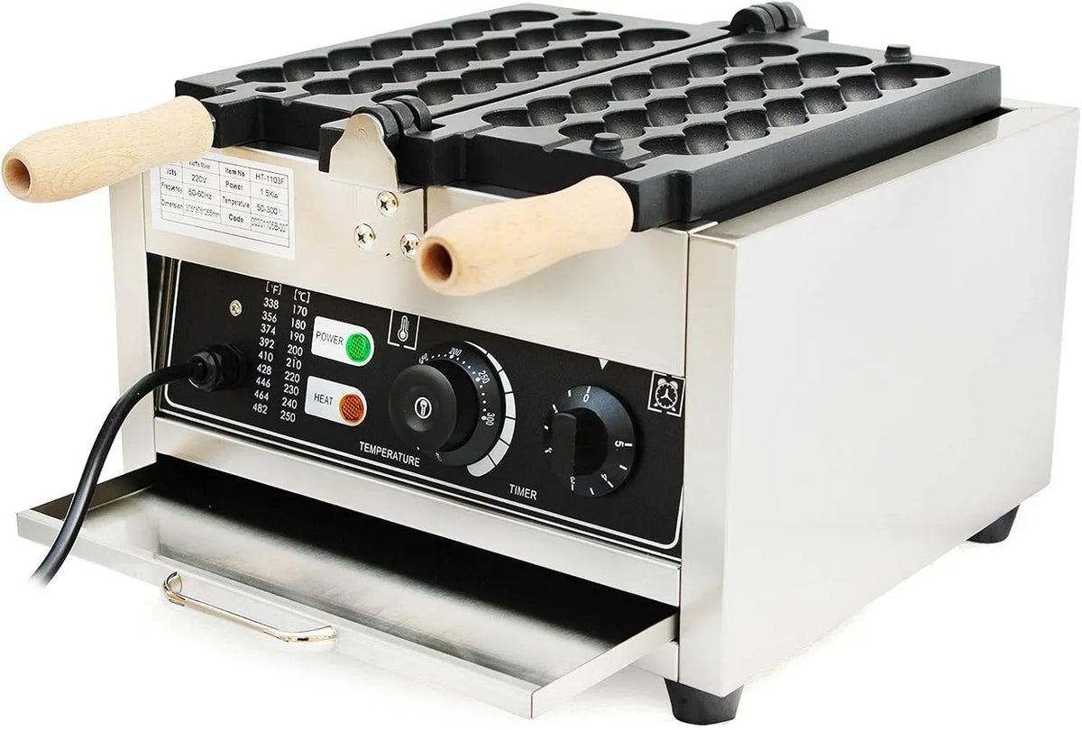 Waffeleisen, Waffelautomat, 37x33x22cm, 1500 W, Wärmefunktion, Silber, für Haushalt Cafés 37x33x22cm