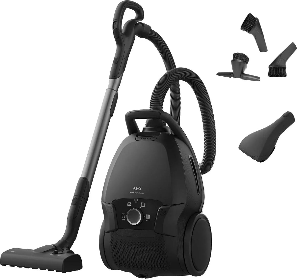 AEG Staubsauger, 5 L, 69 dB, Hygiene, leise, HEPA‑Filter für Hygienisch Saubere Luft, VX9‑5‑EBR, 12 m Reichweite, 5 L Staubbeutel