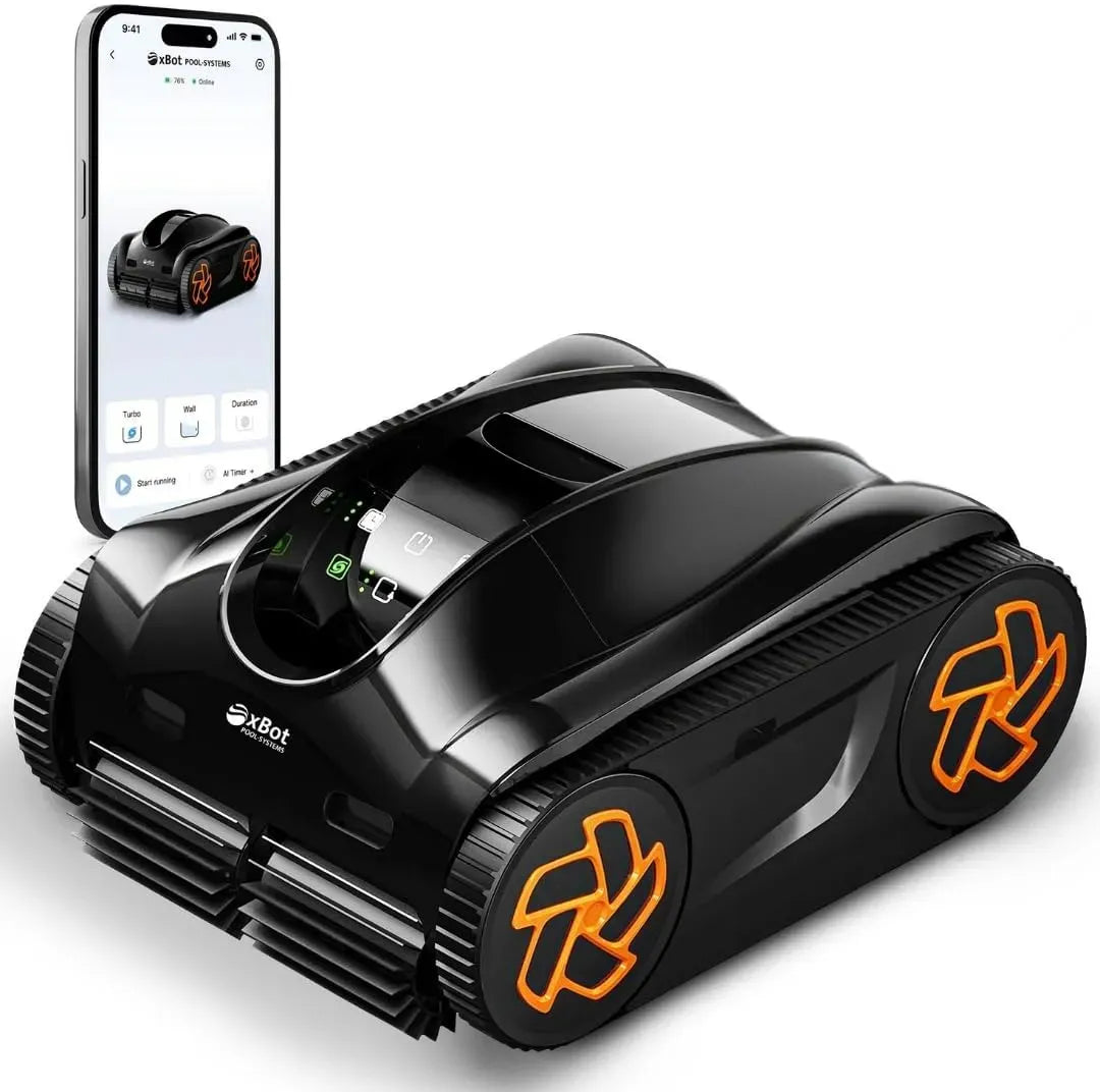 AI 3D 3D-Wegplanung Poolroboter, Akku, Poolreinigungsroboter, Touch-Bedienung, 3D-Optik, kabellos, Stand- und Wandmontage