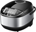 24h Multikocher, Reiskocher, Dampfgarer, Messbecher, Cooker, elektrischer Multikocher, elektrischer Reiskocher, 5 L, 11 Programme, Timer, Schwarz