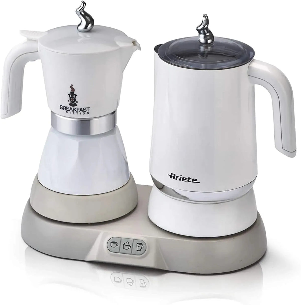 Milchaufschäumer, 500 W, Milchschäumer, Weiß, Ariete 1344 Frühstücksstation, 4/2 Tassen, 5 Funktionen