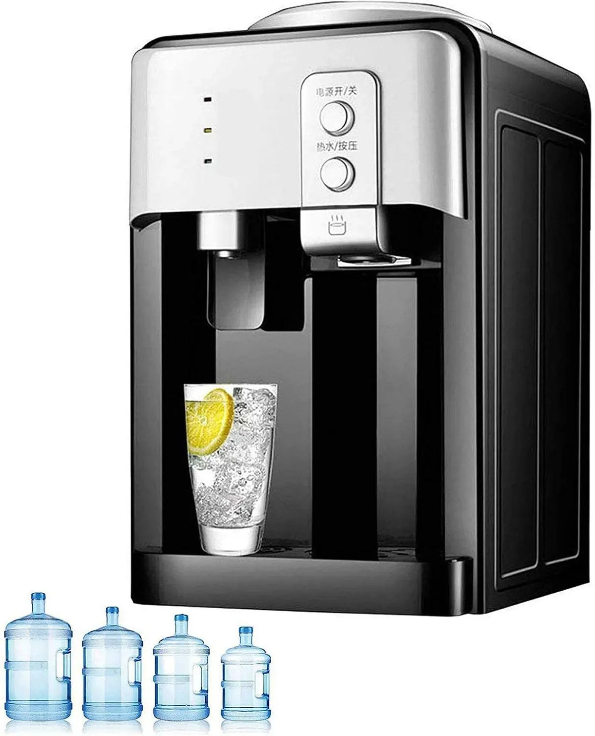 ZMIN 220 Kalt-Heiß-EIS-Wasserkühler, Wasserspender, Heizung, 220 V, Wärmefunktion, Schwarz, für Zuhause