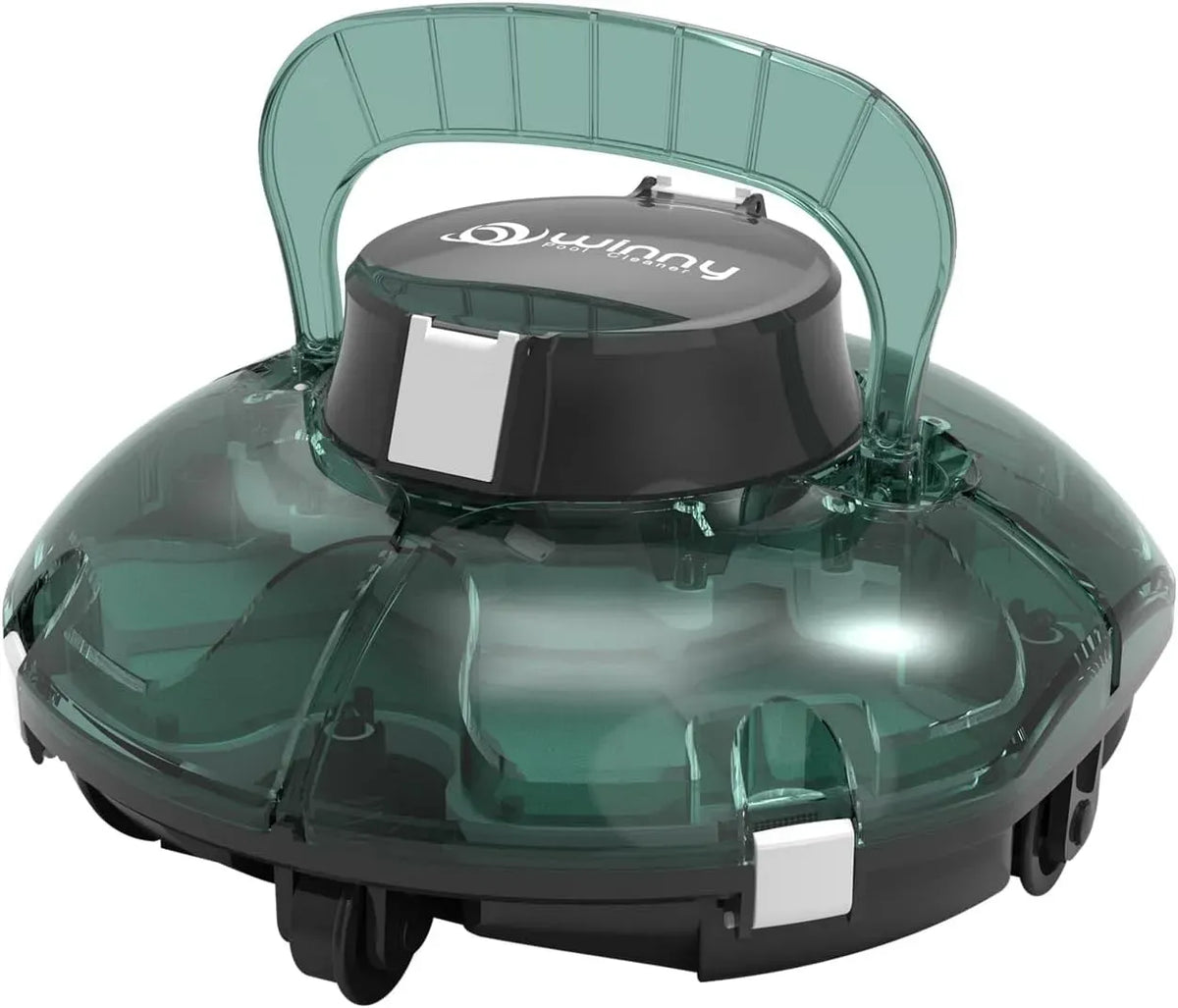 POOL CLEANER, Poolroboter, Poolsauger, Akku, Poolreinigungsroboter, Poolreiniger, 60 m, kabellos, Weiß, für Aufstellpools bis 60 m², WINNY POOL