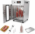 24h Trockenschrank, Reifeschrank, 30 bis 90 °C, 15 KG, Timer, Edelstahl, für Fleisch Und Wurst