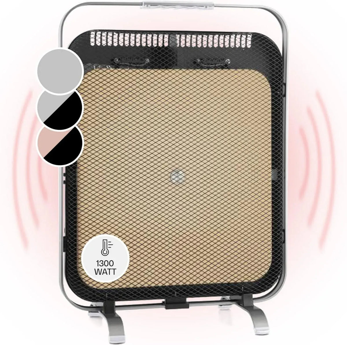Klarstein Elektroheizung, 1300 W, Thermostat, IR Paneel mit Frostschutzfunktion, Infrarotheizung mit Thermostat
