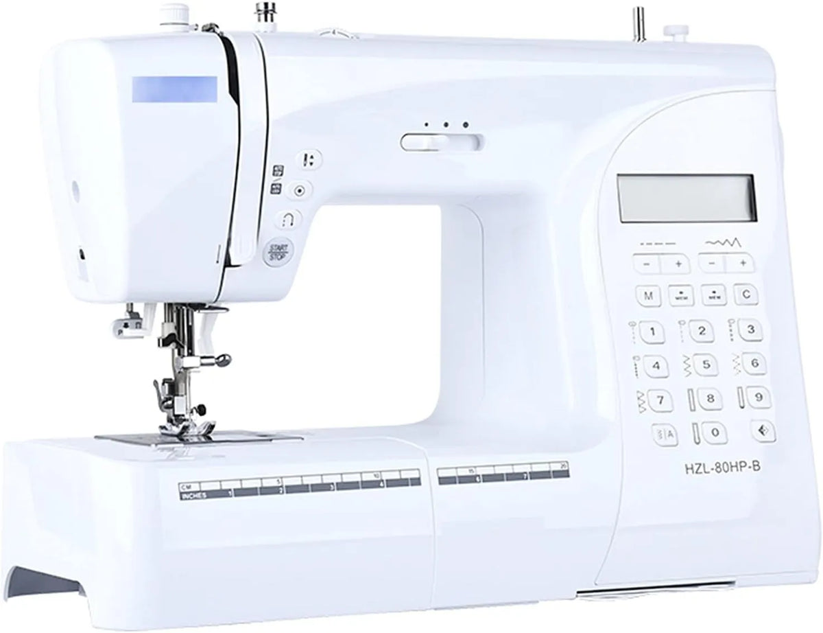 Stickmaschine, Stickautomat, LCD-Display, Weiß, Haushalt und Reisen
