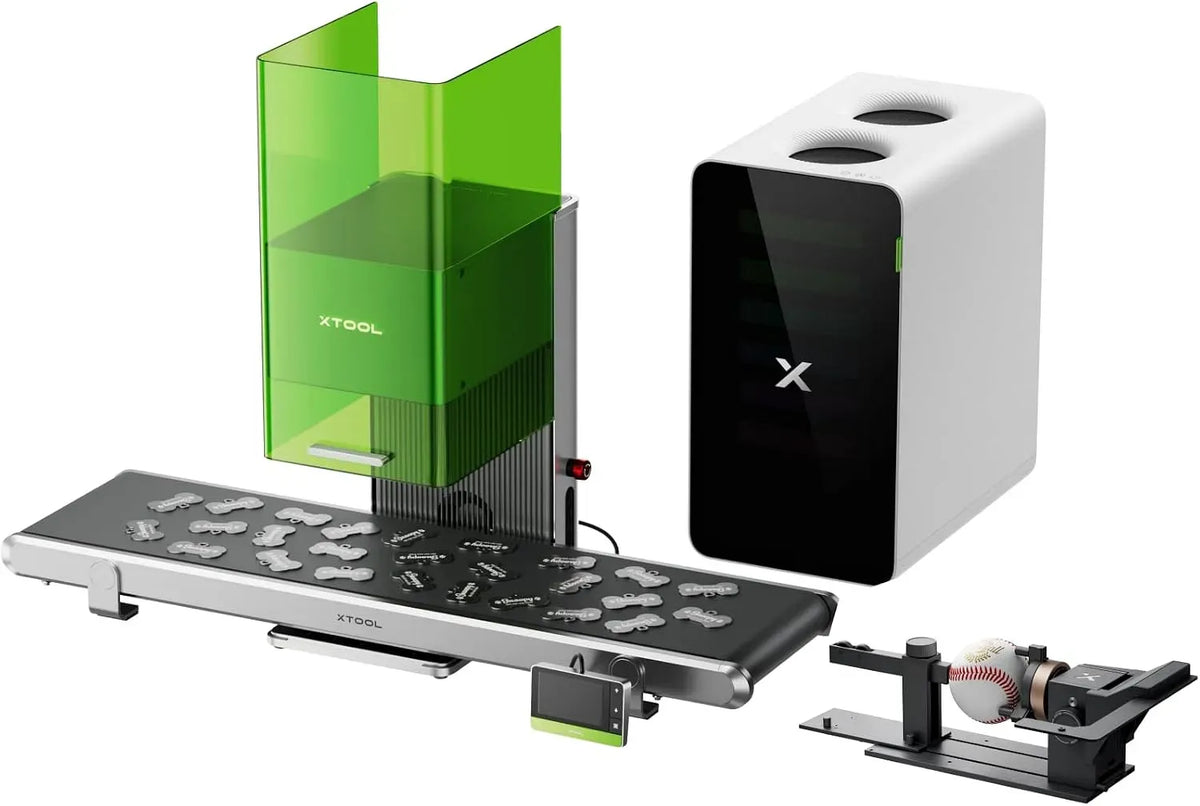 Luftreiniger RA3 AP2, 20 W, 3D-Optik, xTool F1 Ultra 20W Deluxe Bundle: Inkl, 10000mm/s, 3D-Gravur