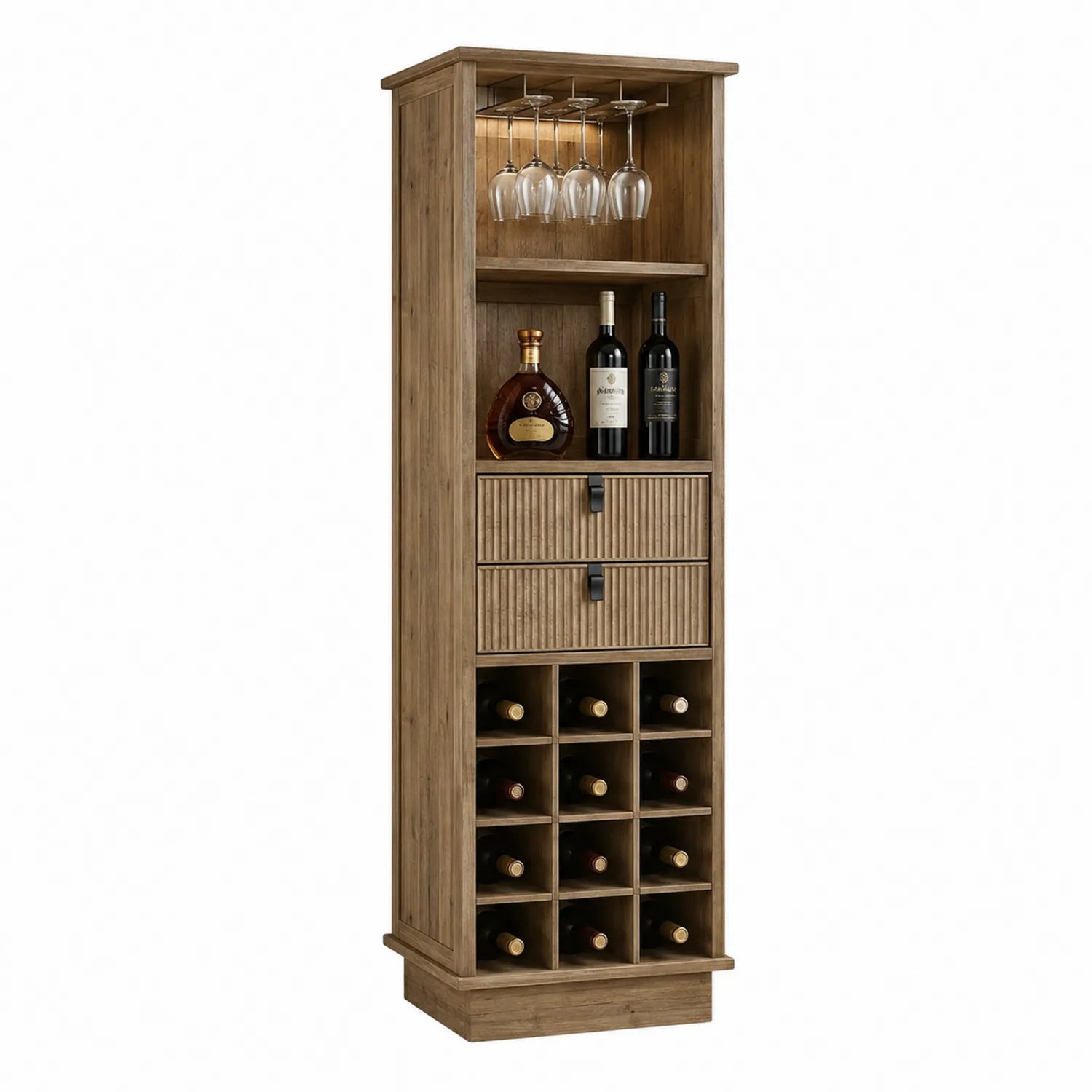 Estantería de madera para vinos, 180 cm de alto