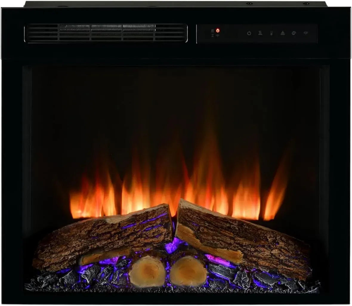 Elektrokamin, Wandkamin, Heizung, elektrischer Kamin, 23 Zoll, 2 kW, Timer, Wärmefunktion