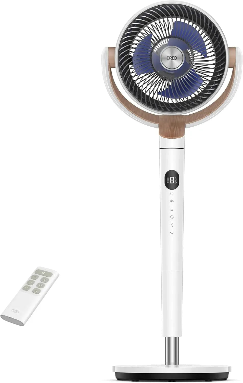 Ventilator, 102cm, 1615 m³/h, 23 dB, DREO 27M 89-102cm, leise, 1615 m³/h Luftvolumen Echt Turbo-Luftzirkulator Fans, Höhe 3 Modi 8-Geschwindigkeit