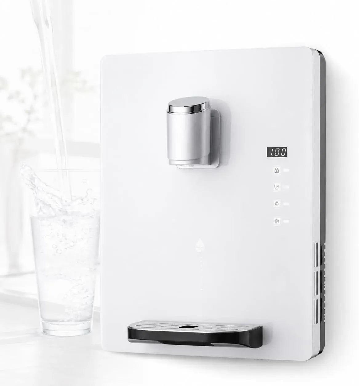 Wasserspender, 30 L/h, 0,4 MPa, Touch-Bedienung, Kindersicherung, Wärmefunktion, für Büros