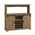 Alacena de Madera con Puertas Corredizas y Estante para Vinos, Marrón