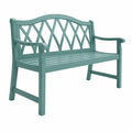 Banco de madera para exteriores verde 120x45x85 cm