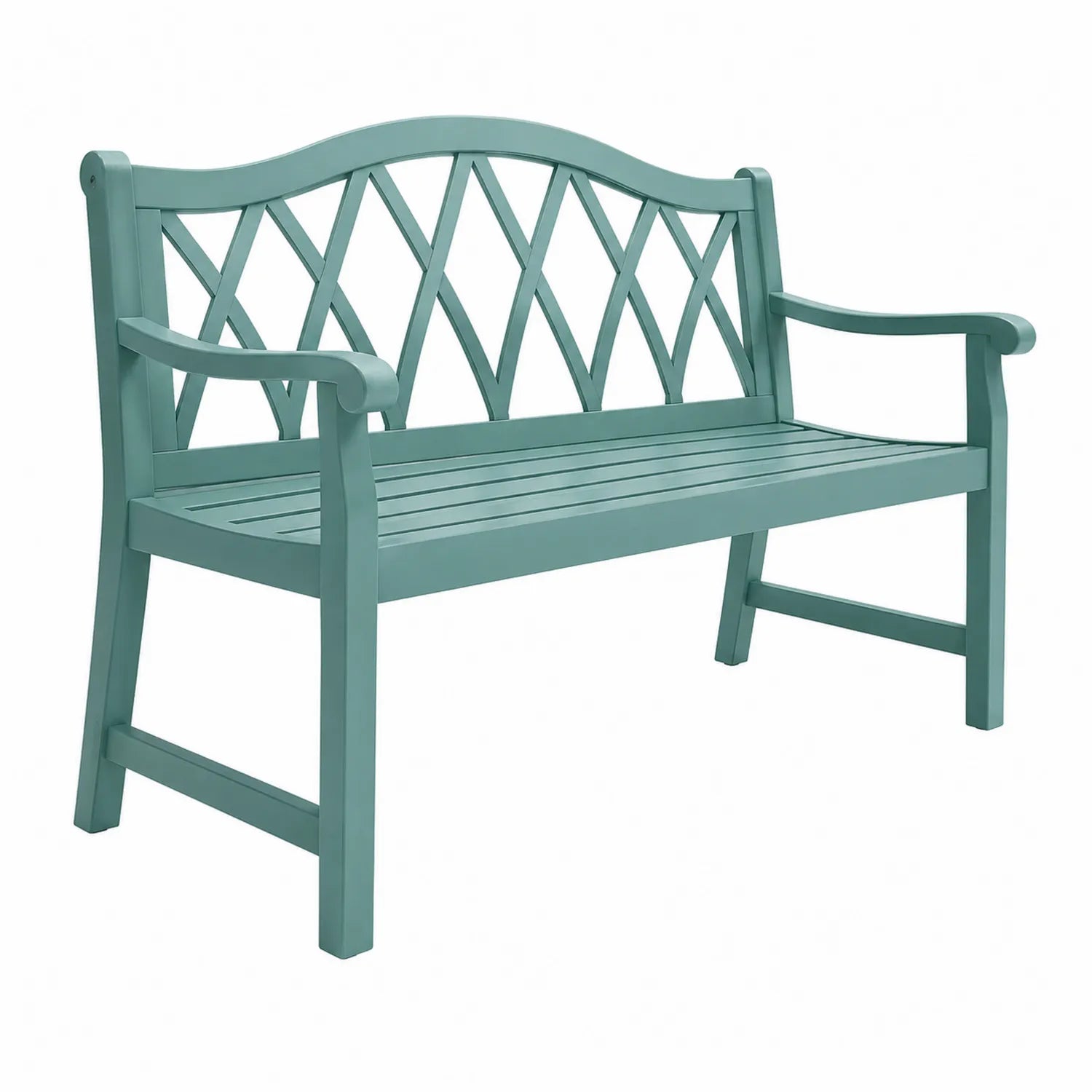 Banco de madera para exteriores verde 120x45x85 cm