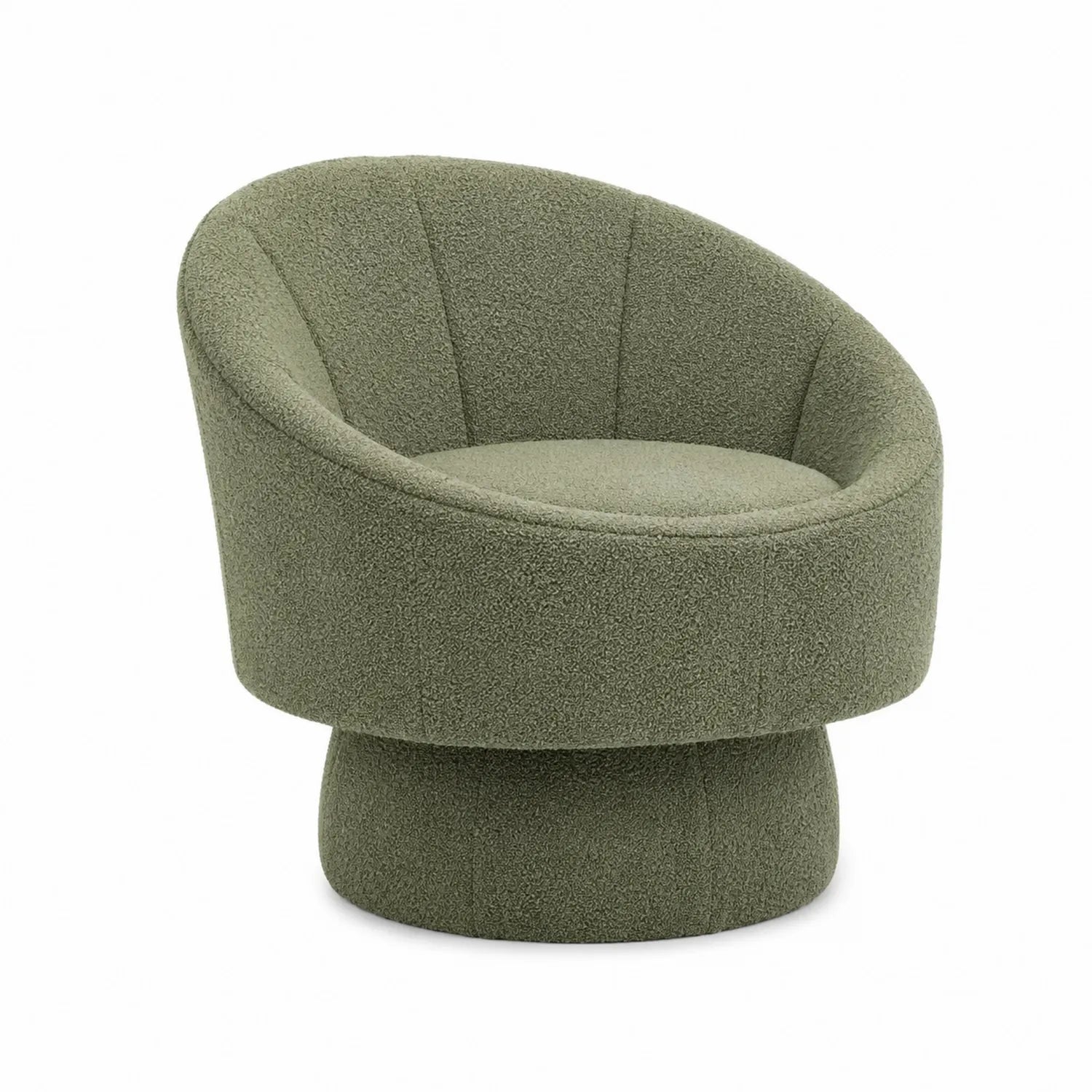 Silla de salón con tapizado de poliéster verde