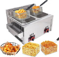 Fritteuse Maschine, Gas-Fritteuse, 20 L, Restaurant, Edelstahl, für Restaurants