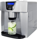 Eiswürfelmaschine, Gino GG-400, Eisbereiter, Eiswürfelbereiter, Gelati Water Digitaler Eiswürfelbereiter mit Eiswasserfunktion Eiswürfelmaschine