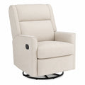 Sillón Reclinable Giratorio de Tela Beige