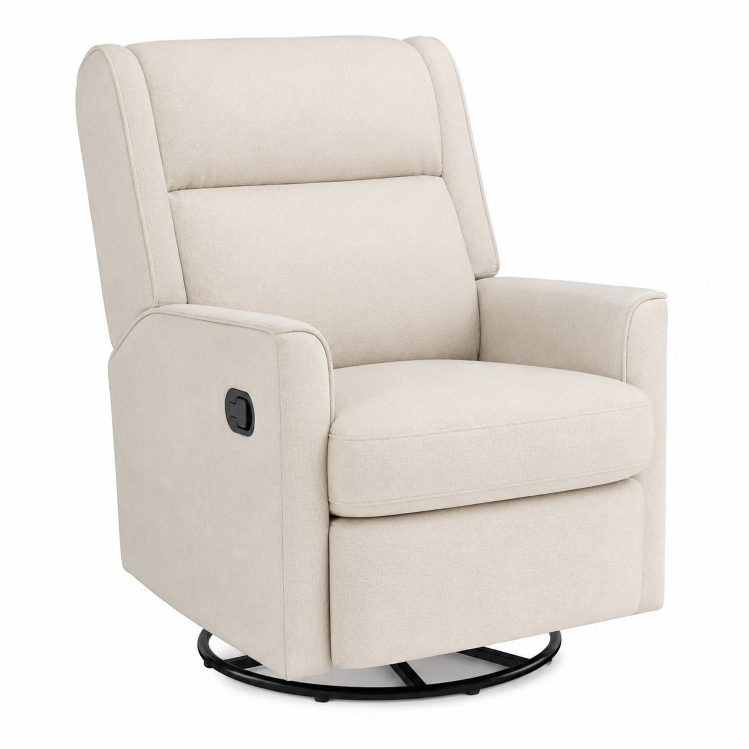 Sillón Reclinable Giratorio de Tela Beige