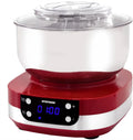 Küchenmaschine, 5 L, 800 W, Edelstahl, Rot, Edelstahl-Behälter