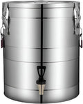Getränkespender, Getränkedispenser, 10 L, Edelstahl, für Milch oder Saft