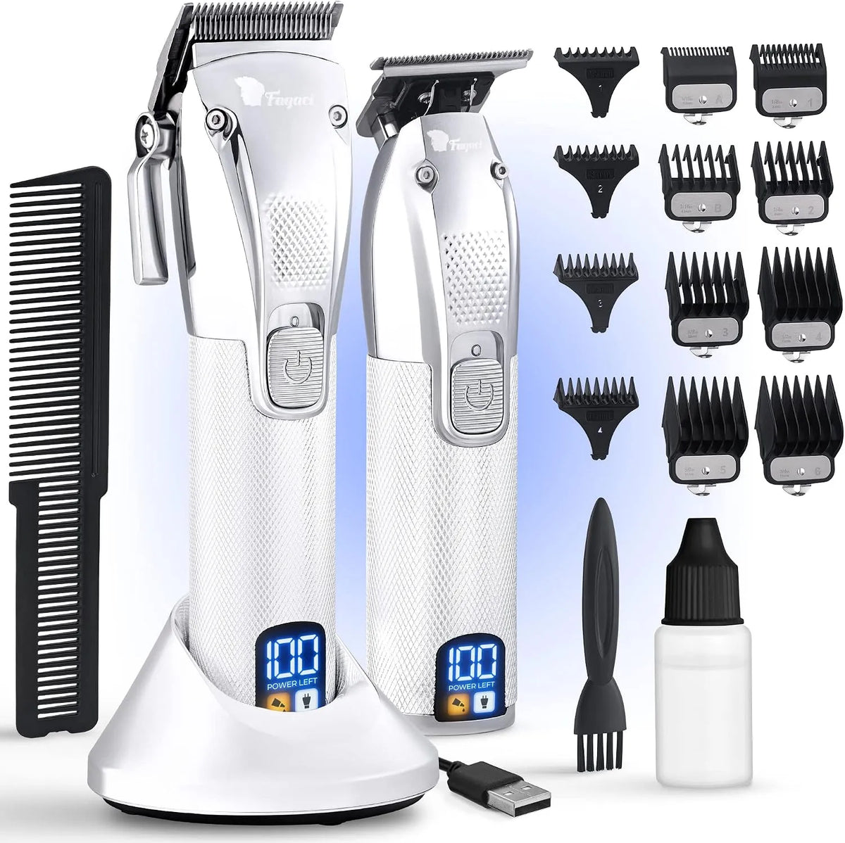 Haarschneidemaschine, Akku, leise, kabellos, für die Maschine und 3h für den Trimmer