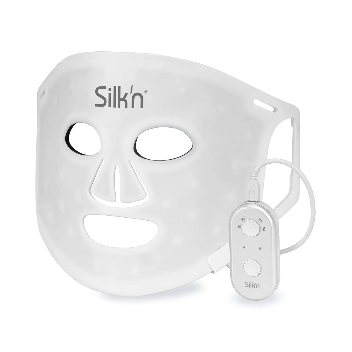 Anti-Akne, Silk'n Gesichtsmaske mit LED-Lichttherapie, rot, blau
