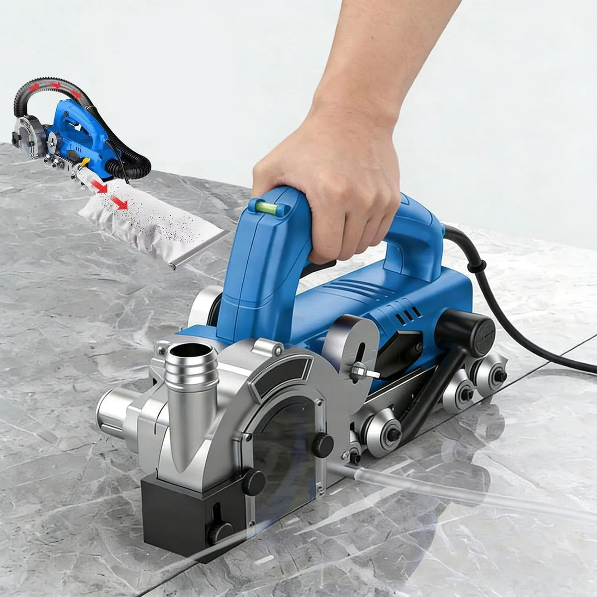 Fliesenfugenfräse, Fugenreiniger, 1200 W, 11 mm, Stand- und Wandmontage, für Haushalt und Handwerk