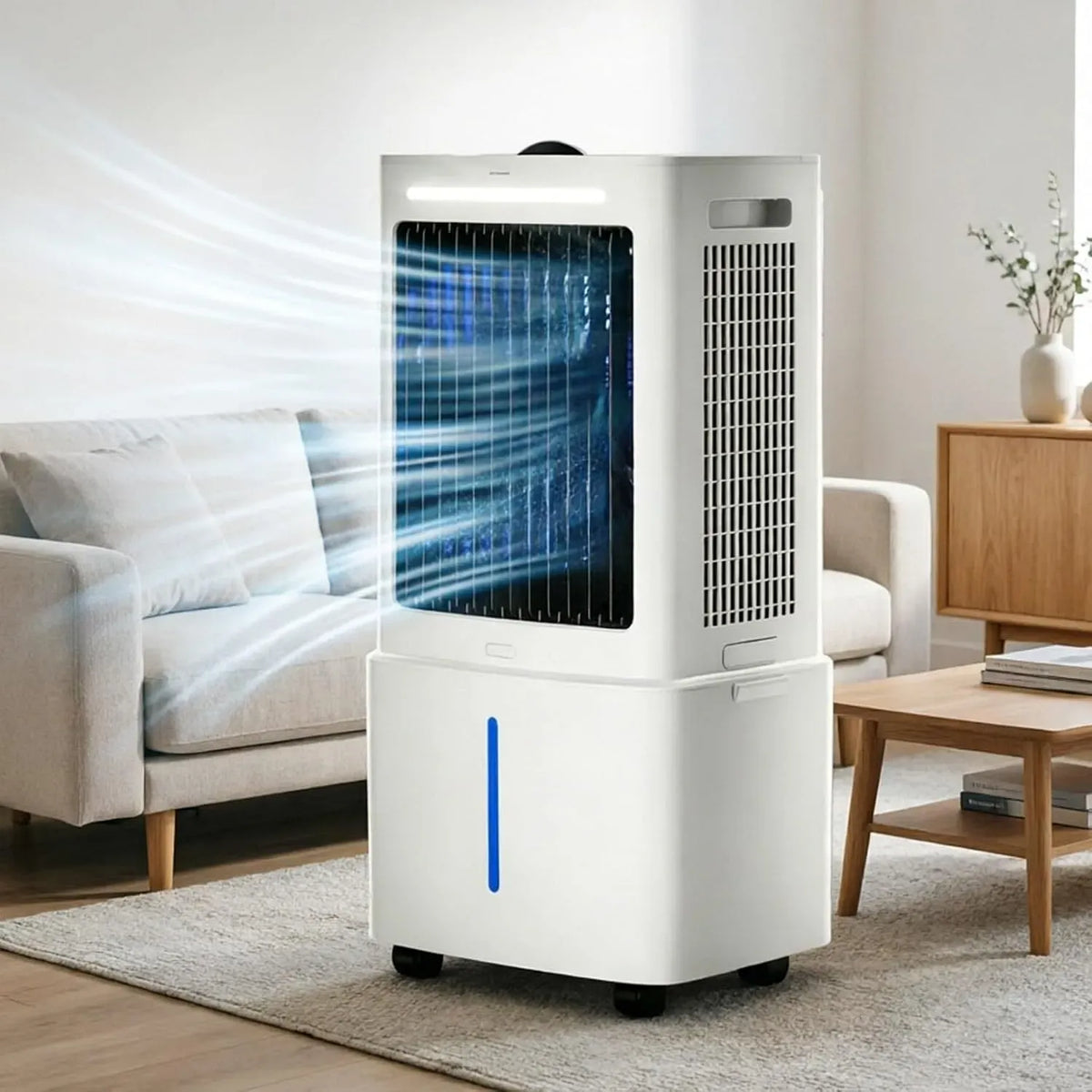 Klimaanlage 3-in-1 12H, 25 L, tragbar, Timer, Oszillation, großer Wassertank, Auto-Oszillation, 2 Kühlakkus, 3 Windgeschwindigkeiten
