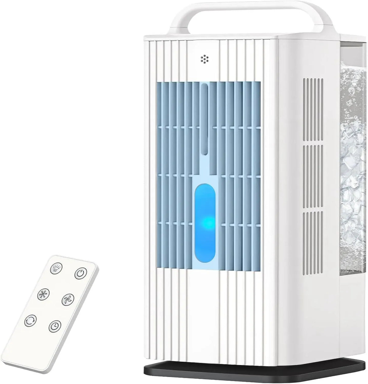 Klimaanlage 4-in-1, tragbar, Timer, Oszillation, großer Wassertank, leise, Camping, Mini Air Cooler Leise, 120° Oszillation, 2 Nebelmodi